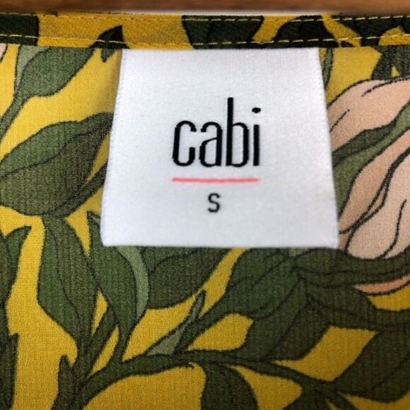 CAbi Yellow and Green Floral Blouse - Picture 13 of 14